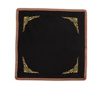 Baxnore Jewelry Display Cloth Embroidered Four Corner Black White Double Sided Velvet Fabric for Bracelet Jade Jewelry Exhibition Trade Shows Store Counter 29x30cm