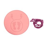 Baxnore Jump Rope Yoga Mat Round TPE Non Slip Shock Absorbing Noise Reduction Exercise Pad for Indoor Workout Home Gym 22.8 Inch Diameter 6mm Thickness Pink