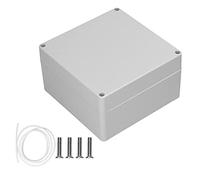 Baxnore Junction Box IP65 Outdoor Electrical Enclosure 90x160x160mm Flame Retardant ABS Plastic Project Case with Metal Screws for Power Distribution Control Box