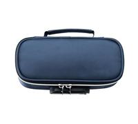 Baxnore Large Lockable Pencil Case, 2 Layer Canvas Pen Organizer with Zipper, Big Storage Pouch for School Travel Pens Markers Makeup (Royal Blue)