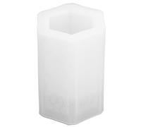 Baxnore Large Silicone for Casting DIY Craft Supplies Reusable Pen Holder Flower Pot Jewelry Storage Box Creative Gift Making (5 Large Hexagonal Pattern Pen Holder Mold)