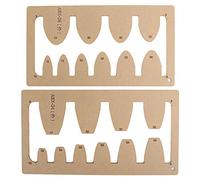 Baxnore Leather Acrylic Template 2Pcs DIY Hand Made Craft Belt Sword Tail Square Tail Stencil Tools Durable 2.3mm Thick Acrylic Sheet for Leather Crafting and Bag Making