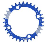 Baxnore Lebycle 104BCD Round Narrow Wide Chainring 32T Aluminum Alloy Crankset Tooth Plate Bicycle Parts High Compatibility Mud Discharge Design for Mountain Biking Cycling (blue)