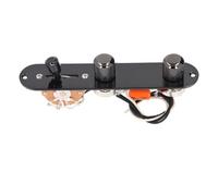 Baxnore Loaded Guitar Control Plate Prewired 3 Way Error 2029 Switch Humbucker Pickup Control Panel Telecaster Electric Guitar Parts Upgrade Kit Black Aluminum Alloy for Telecaster