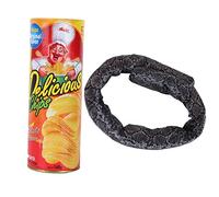 Baxnore Magic Spring Snake Prank Realistic Potato Chip Box Novelty Trick Prop For Halloween Day Parties Practical Joke Gag Gift Plastic 7 5x21cm