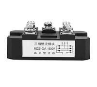 Baxnore MDS 100A 1600V 3 Phase Bridge Rectifier Power Module High Performance Full Wave Diode for AC DC Motor Drive Battery Charging Black