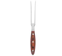 Baxnore Meat Fork Stainless Steel Carving Fork with Wooden Handle for Kitchen Barbecue Serving Cooking Grilling Roasting (Wood Color)