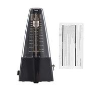 Baxnore Mechanical Metronome Portable Metronome Adjustable Beat Speed Lightweight Loud Sound Accurate Beat for Piano and Guitar Practice Metal Movement 40 208 BPM Black White (Black)