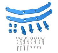 Baxnore Metal Front Rear Shell Column 1 Pair Shell Pillar Bracket Set Adjustable Height for Slash 4x4 1/10 RC Car Aluminum Alloy Upgrade Parts (Blue)