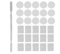 Baxnore Metal Stickers Square Empty Palette Stickers Round Makeup Colorful Palette Sticker for Eyeshadow Palette Set for DIY Cosmetics Storage Permanent Adhesive Metal Stickers 15