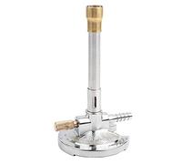 Baxnore Micro Single Tube Bunsen Burner Gas Light Professional Lab Heating Equipment with Copper Air Mixer for Liquid Natural Gas Coal Gas Oil Gas Silver Zinc Alloy Base 15.5cm for