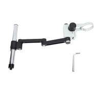 Baxnore Microscope Stand Articulated Arm Clamp 76mm Heavy Duty Aluminum Alloy Dual Axes Adjustable Microscope Bracket Holder for Stereo Microscopes in Laboratories and Workshops