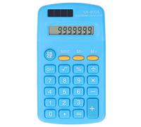Baxnore Mini Calculators Handheld 8 Digit LCD Display Sensitive Button Solar Battery Dual Power Office Business ABS Material Portable Size 11.5 x 6.5 x 2cm (Blue)