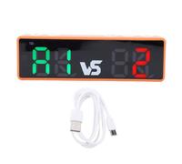 Baxnore Mini Digital Scoreboard 4 Digits Bright LED Screen Loud Buzzer Rechargeable Portable Electronic Score Keeper User Friendly Control for Tabletop Games Basketball Volleyball