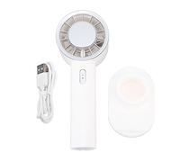 Baxnore Mini Handheld Fan USB Rechargeable Portable Cooling Fan with Semiconductor Chilling Technology 2200mAh Battery for Office Home Travel ABS Aluminum Alloy Compact Design (White)