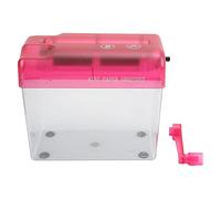 Baxnore Mini Manual Paper Shredder, Transparent Mute File Shredding Machine, Capacity 1l, A4 Strip Cut Paper Shredders, Small Shredder for Office School