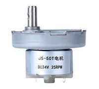 Baxnore Mini Motor Speed Reduction DC24V Micro Machinery Accessories 25RPM 4W JS-50T Low Noise Compact Turntable Motor for Household Appliances Popcorn Machines Durable Aluminum Pl
