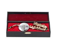 Baxnore Miniature Alto Saxophone Model, Mini Saxophone Instrument with Stand Case, Miniature Copper Saxophone Model, Miniature Saxophone for Home Desk