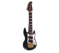 Baxnore Miniature Guitar Replica, Wooden Mini Guitar, Miniature Guitar Model, Miniature Electric Guitar Brooch, Guitar Instrument Model for Music Lovers Black