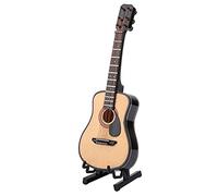 Baxnore Miniature Wooden Guitar Model, Miniature Guitar Replica, Wooden Mini Guitar, Guitar Instrument Model, Guitar Model Decor for Craft Home Decor (16cm)