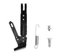 Baxnore Motorcycle Kickstand Side Stand Aluminum Alloy Adjustable Height Non Slip Base Stable Support for Cruiser Sport Bikes Black Red Color 7.9 Inch (Black)