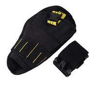 Baxnore Multifunctional Tool Belt Pouch for Electricians Handymen Contractors Adjustable Waist Bag with Multiple Pockets Durable 600D Oxford Fabric Black Camo 25x16.5cm Drill Acces (Black)