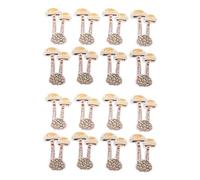 Baxnore Mushroom Iron On Patches Embroidered DIY Sew On Stickers 16PCS for Clothes Hats Bags Home Decor Cotton Fabric Craft 7.3x5.2cm