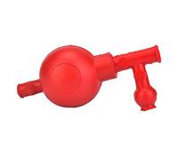 Baxnore Natural Rubber Lab Suction Bulb Pipette Filler with 3 Valves High Pressure Quantitative Pipette Pump for Chemistry Biology Laboratories Red or Green 13x6x6cm (Red)