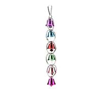 Baxnore Parrot Bird Toys Hanging Bells Colorful Interactive Mental Bell for Parrots Conures Cockatiels Macaws Small Medium Birds Random Color
