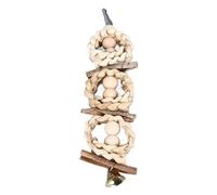 Baxnore Parrot Chewing Toys Safe Corn Husk Bird Cage Hanging Toys Relief Biting Toys for Parrots Hamsters Rabbits Made of Corn Husks Sweet Grass Colorful Strings Durable Fun (Corn Husk String)