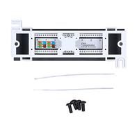 Baxnore Patch Panel 8 Port CAT6 Network Rack Mount RJ45 568A B Standard for Server Room Data Center Wall Mount ABS Plastic Cable Management Solution