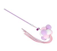 Baxnore Pet Tassel Playing Stick with Bell and Plush Ball Interactive Training Tease Cats Play Endless Chasing Beating Biting Interest Promote Relationship for Indoor Home Use Soft (Purple)