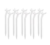 Baxnore Plastic Curved Golf Tees White Durable Lightweight Training Practicing Accessory for Golfers 10pcs 90 x 16mm