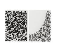 Baxnore Plastic Embossing Folders Premium Quality Reusable DIY Craft Templates with Elegant Floral Patterns for Card Making Scrapbooking Invitations 2Pcs Set 14.8x10.5cm
