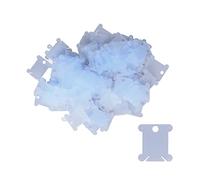 Baxnore Plastic Floss Bobbin 200Pcs Sewing Thread Organizer Transparent Winding Board for Embroidery Cross Stitch Crafting DIY Projects Household Use (Blue)