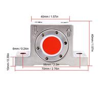 Baxnore Pneumatic Turbine Vibrator 304 Stainless Steel G1/8in Inlet Outlet Vibration Compact Quiet Design for Industrial Material Handling Screening Dewatering