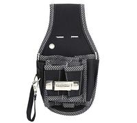 Baxnore Polyester Electrician Repairing Waist Bag Durable Multifunctional Tool Carrier with Nine Sleeves for Electricians Outdoor Enthusiasts Black White Edge