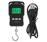 Baxnore Portable Digital Scale Electronic Hanging Hook Scale 75kg with Measuring Tape Compact Lightweight Design for Grocery Shopping Luggage Fishing ABS Plastic Body Rechargeable