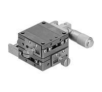 Baxnore Precision Linear Sliding Stage Ball Guide Gear Rotating Aluminum Alloy Translation Table 40x40mm for Optical Experiments Laboratory Equipment and Mechanical Testing