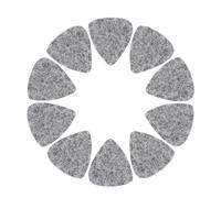 Baxnore Premium Wool Felt Guitar Picks 10PCS 3mm Thick Professional Grade Plectrums for Acoustic Electric Guitar and Ukulele Players Soft Strumming Black White Grey (Gray)