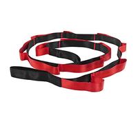Baxnore Premium Yoga Stretch Strap Elastic Exercise Band for Flexibility Training Home Workout Pilates and Rehabilitation Nylon Webbing with Neoprene Handles 7.2oz (Red)