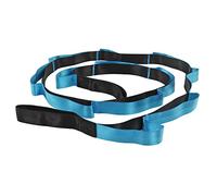 Baxnore Premium Yoga Stretch Strap Elastic Exercise Band for Flexibility Training Home Workout Pilates and Rehabilitation Nylon Webbing with Neoprene Handles 7.2oz (Blue)