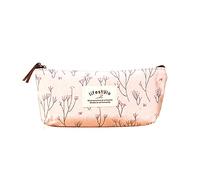 Baxnore Print Pencil Case, Pencil Pen Case Bag, Cloth Pen Bag, Large Pencil Case, Office Stationery Makeup Bag, Print Pen Bag for School Office College Adult Teen (Roseate)