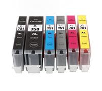 Baxnore Printer Ink Set Fluent Clear Printing Robust Ink Replacement for MG5470 MG5670 MG6370 MG6470 MG6670 MG7170 MG7570 MX727 MX927 Ip7270 IX6770 MG5570 IX6870 IP8770 Print Photo (BK BK C M Y GY 6