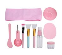 Baxnore Professional 12PCS Facial DIY Tool Kit with Mixing Bowl Brush Stick Spray Bottle for Home Spa Skincare Beauty Enthusiasts Plastic Makeup Set