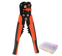 Baxnore Professional 400PCS Cable Terminal Connector Kit with Wire Stripper 3 Colors Multiple Sizes for Automotive Marine Electrical Wiring Projects