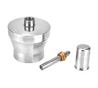 Baxnore Professional 450ml Stainless Steel Alcohol Burner with Copper Screw Wick Heavy Duty Leakproof Anti Explosion Design for Chemistry Labs Offices Silver Color