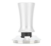 Baxnore Professional 51mm Stainless Steel Coffee Tamper Flat Base Espresso Tamper with Spring Balanced Handle for Home Baristas Durable Tool for Fine Powder Tamping (Silver Flat Bottom)