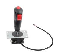 Baxnore Professional 8 Way Flight Joystick Controller with Dual Triggers High Precision Game Stick for Flight Simulators Black Red Metal Plastic Construction 291g Weight