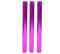 Baxnore Professional Aluminum Alloy Relay Batons Track and Field Sprint Competition Batons Lightweight Durable Hollow Design for Training Sports 3pcs 29cm Length (Purple)